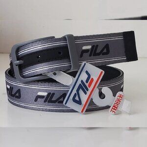 FILA REVERSIBLE BELT MEN'S PRINT LOGO GREY/BLACK